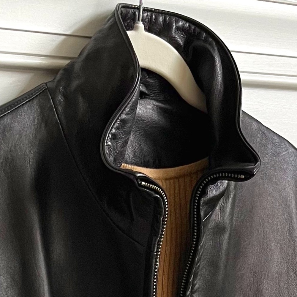 Golden Bear San Francisco black leather jacket  Small (Women’s)